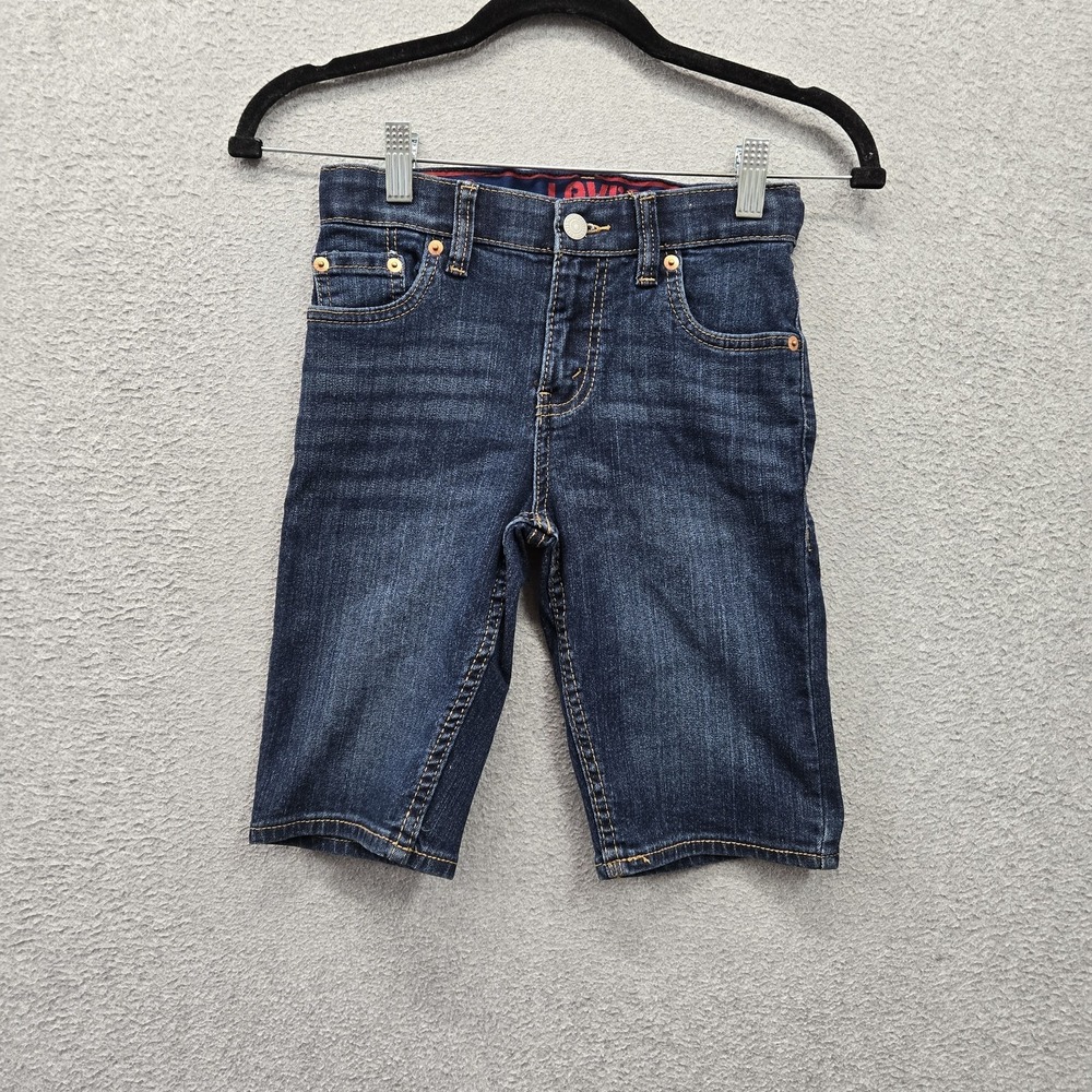 Levi's 511 Boys Shorts 8 REG 24 Blue Denim Slim Fit 6" Inseam Stretch NWT